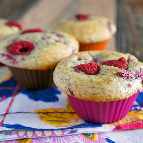 Raspberry Lemon Poppy Seed Muffins - Recipe photo by Unruly Bliss
