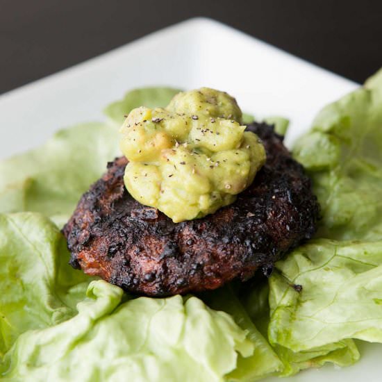 Bison Burgers with Guacamole - Recipe photo by amazingpaleo