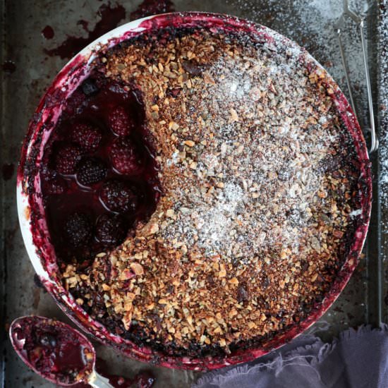 Black Forest Fruit Crumble - Recipe photo by swoonfood