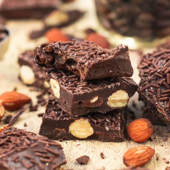 Chocolate Almond Espresso Bean Bar - Recipe photo by mysequinedlife
