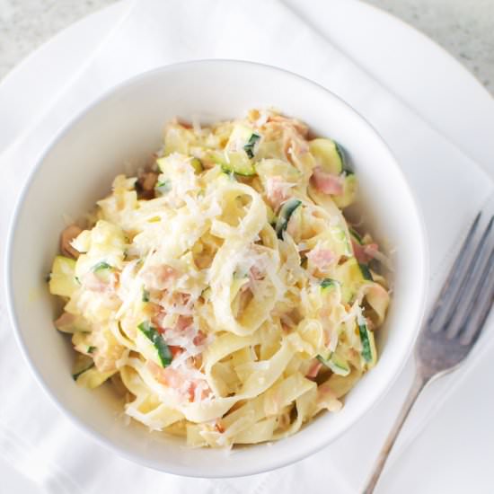 Zucchini Carbonara - Recipe photo by Claire K Creations