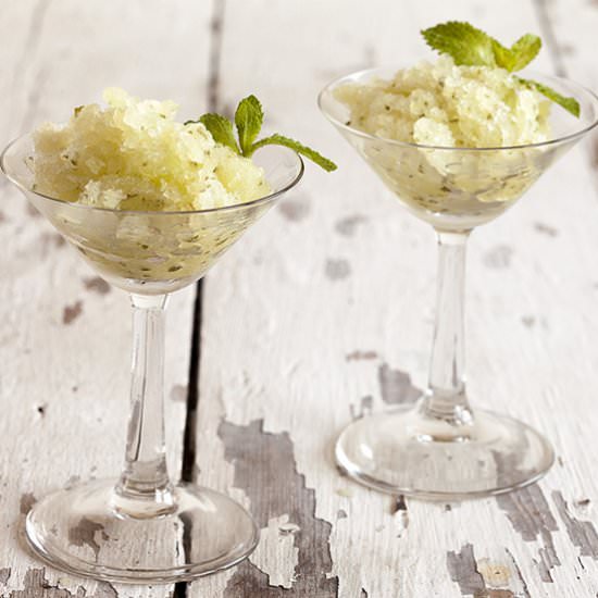 Sugar-free Minty Melon Granita - Recipe photo by ohmydish
