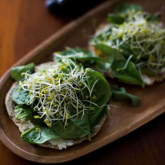 Power Greens + Goat Cheese Sandwich - Recipe photo by CelebratingEverydayLife