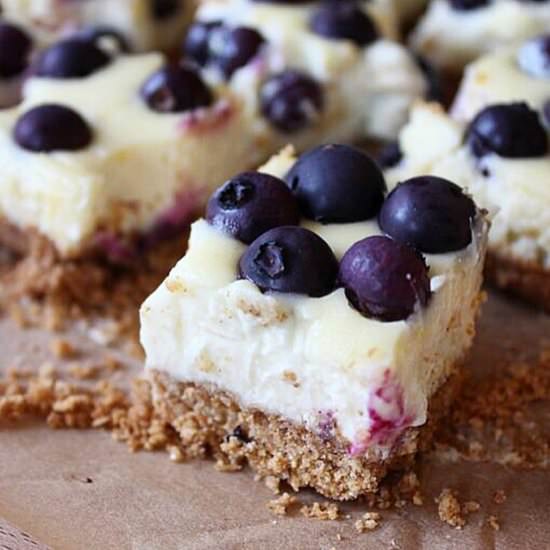 Lemon Blueberry Cheesecake Bars - Recipe photo by If You Give A Blonde A Kitchen