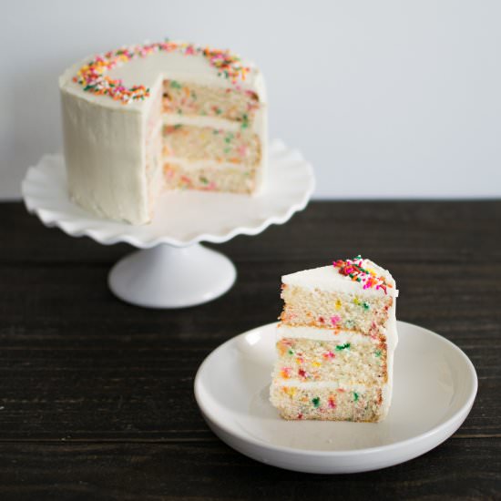 Funfetti Cake with Frosting - Recipe photo by baconeggcheesecake