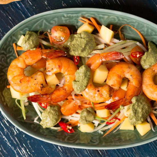 Tea Smoked Shrimp Salad - Recipe photo by currytrail