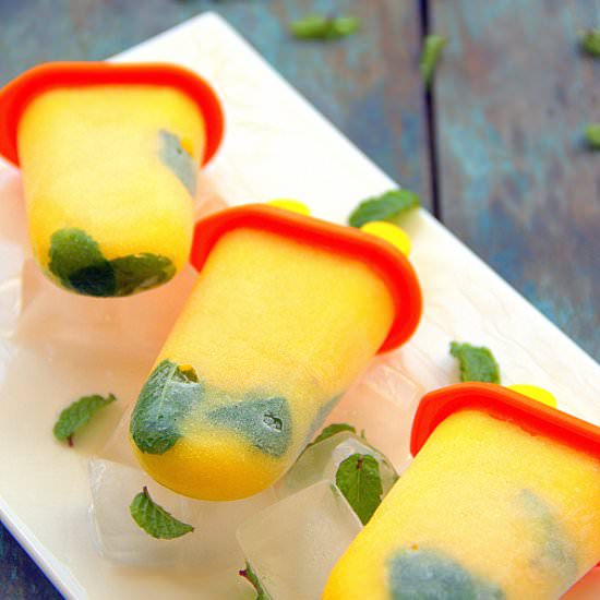 Minty Mango and Pineapple Popsicle - Recipe photo by Priyanka DK