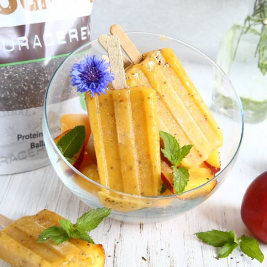 Peach, Maca and Chia Popsicles - Recipe photo by angiesrecipes