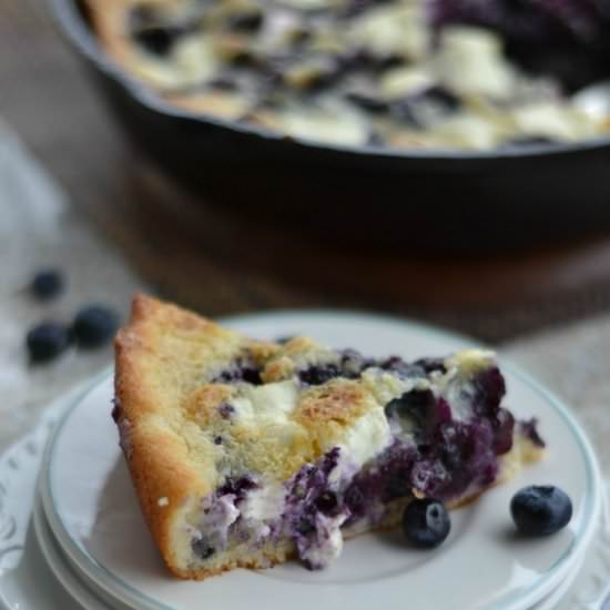 Skillet Blueberries and Cream Cobbler - Recipe photo by SheSaved