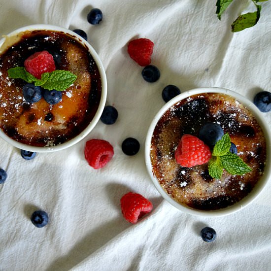 Vegan Crème Brûlée for Two - Recipe photo by Loose Leaf Vegan