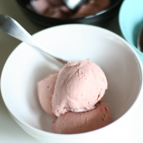 Baileys Strawberry Mint Ice Cream - Recipe photo by blenderhappy