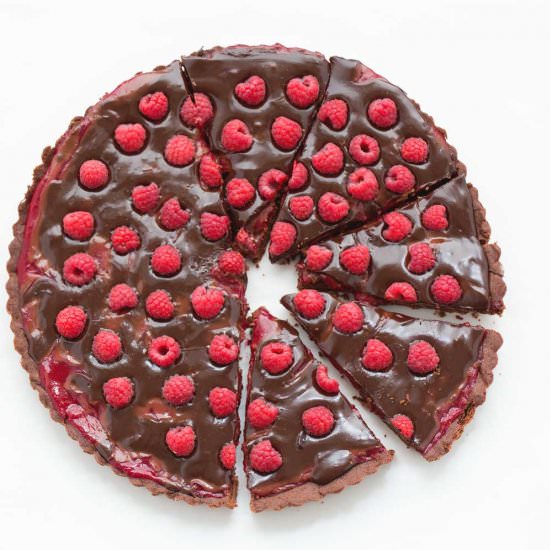 Double Chocolate Raspberry Tarte - Recipe photo by bowsessed