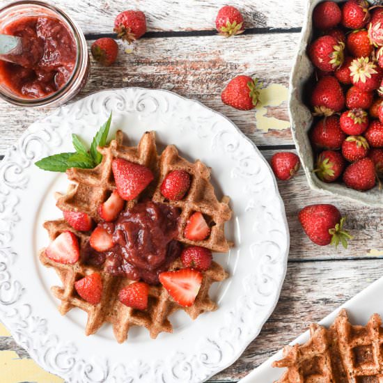 Oat Waffles With Fresh Orange - Recipe photo by gardenfreshfoodie