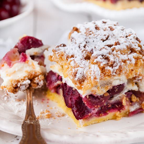 Cherry layer cake - Recipe photo by wwwilovebakepl