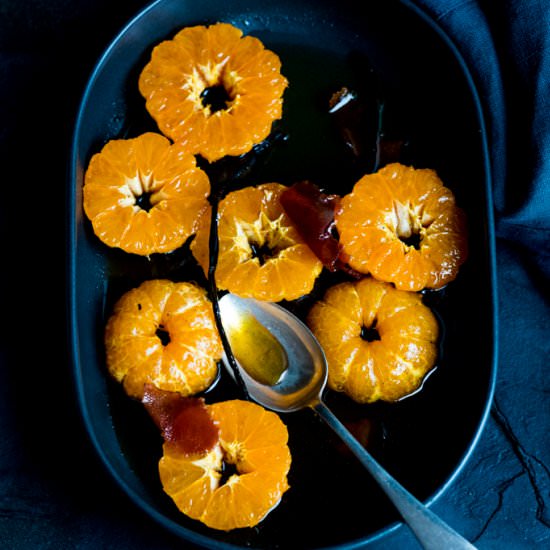 Caramel Poached Clementines - Recipe photo by heinstirred