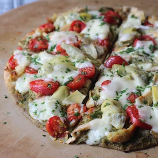 Chicken Pesto Pizza - Recipe photo by simplysissom