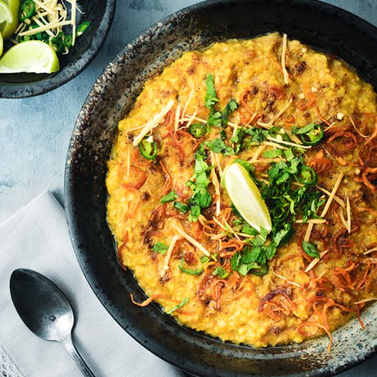 Keema Oats Haleem - Recipe photo by cubesnjuliennes
