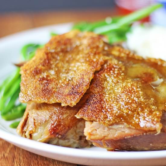 Crispy Cracklin' Pork Shoulder - Recipe photo by dinnerthendessert