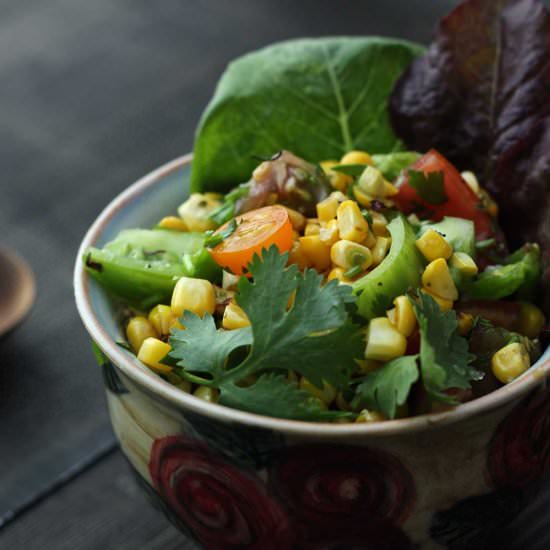 Sweet Corn Green Coriander Salsa - Recipe photo by caras garden