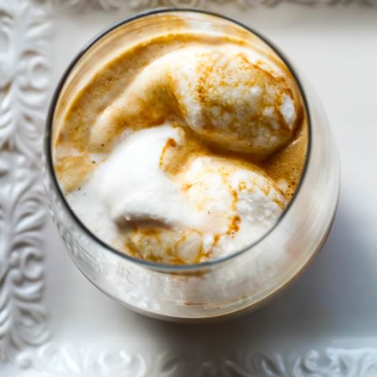 Coquito Affogato - Recipe photo by feelgoodfoodblog