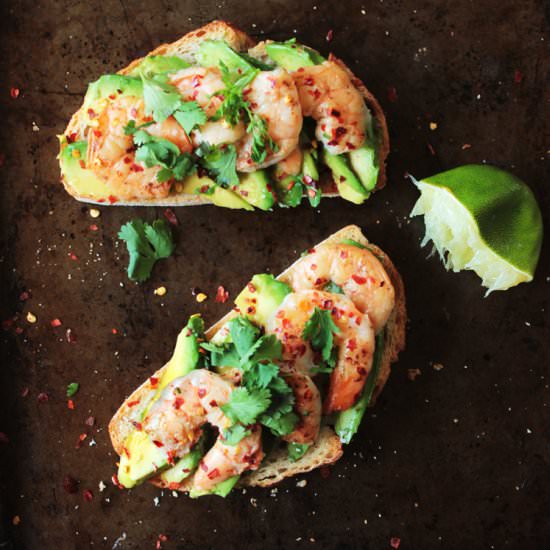 Avocado Shrimo Toast - Recipe photo by food nasty
