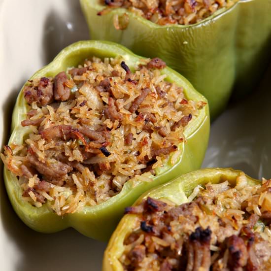Jambalaya Stuffed Bell Peppers - Recipe photo by thespeckledpalate