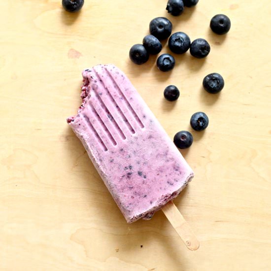 Blueberry Vanilla Popsicles - Recipe photo by thegirlonbloor