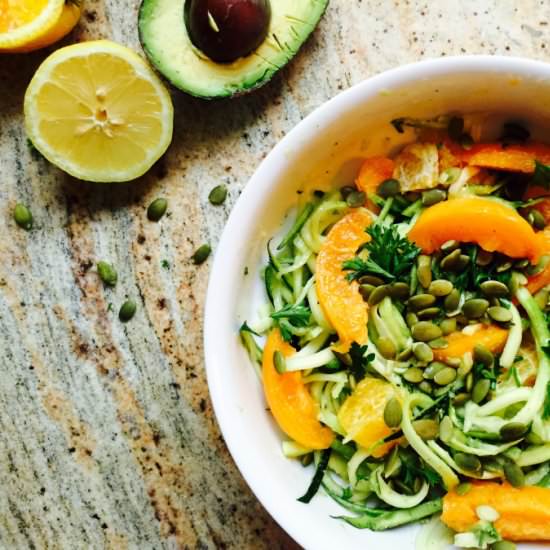 Summer Citrus Zucchini Noodles - Recipe photo by Freshplates