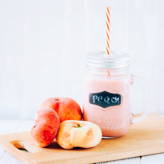 Peach and Raspberry Smoothie - Recipe photo by alexskrebcova