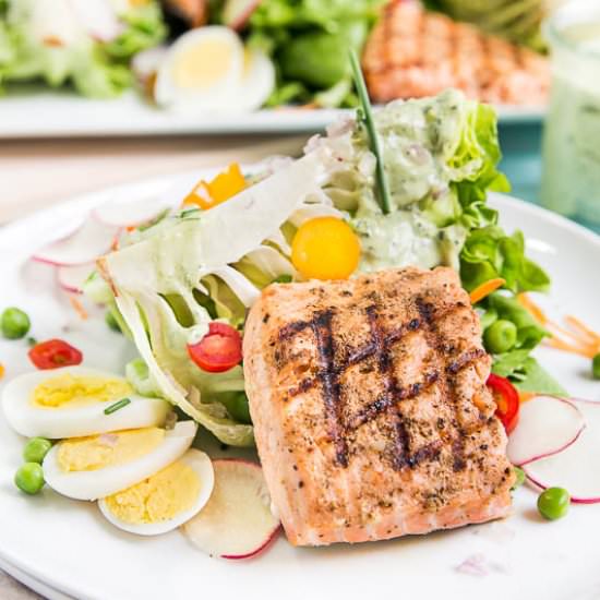 Salmon & Green Goddess Bibb Wedge - Recipe photo by No Spoon Necessary