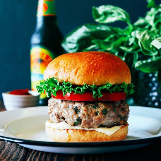 Basil Turkey Burger - Recipe photo by Kitchen Konfidence