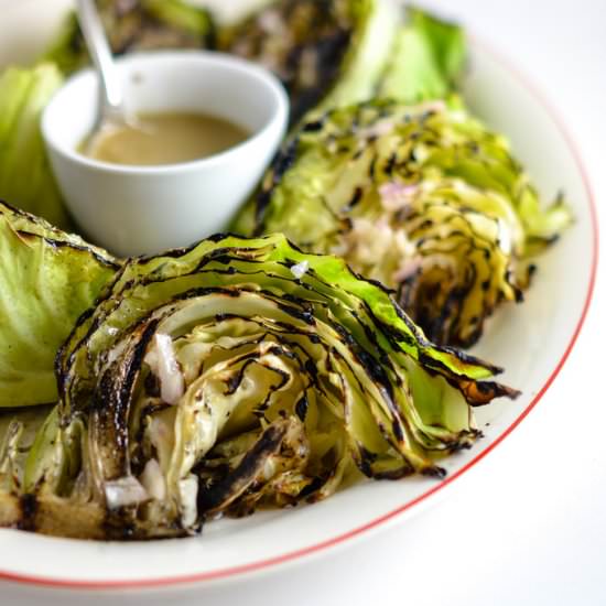 Grilled Cabbage with Anchovy Sauce - Recipe photo by wifromscratch