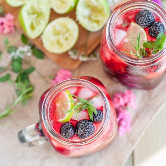 Black Raspberry and Rosemary Mojito - Recipe photo by Gastro Senses