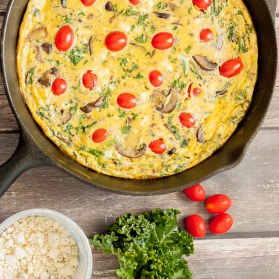Kale and Feta Frittata - Recipe photo by platingpixels