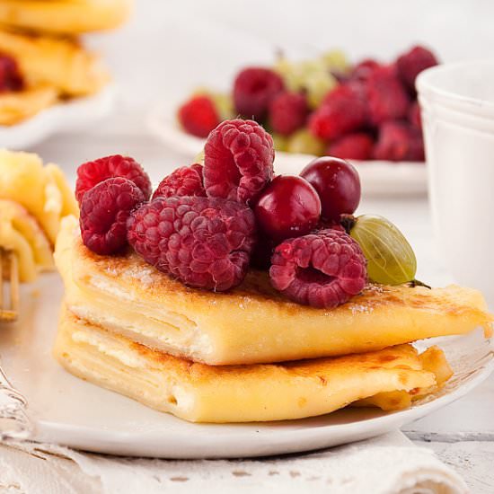 Cream Cheese Filled Crepes - Recipe photo by wwwilovebakepl
