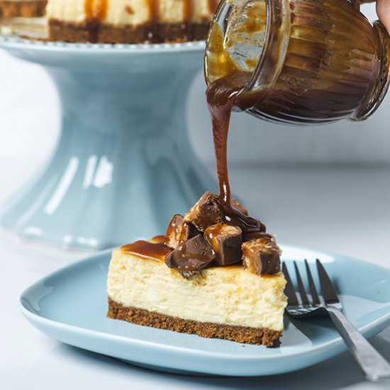 Snickers Cheesecake - Recipe photo by Chef Sheilla