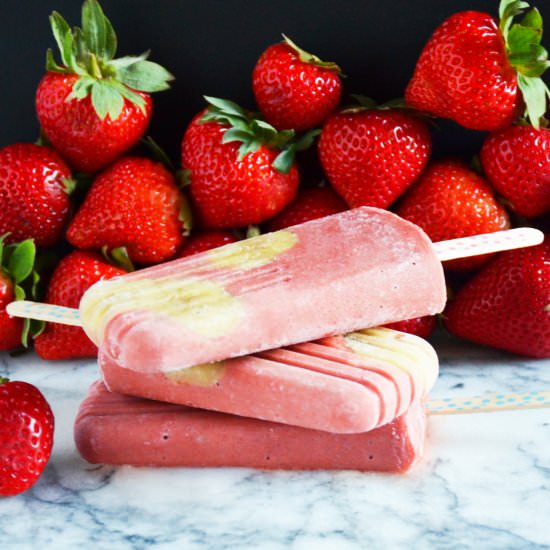 Skin-Saving Strawberry Popsicles - Recipe photo by The Vanilla Plum
