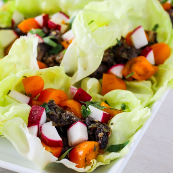 Portobello Mushroom Lettuce Wraps - Recipe photo by stephinthyme