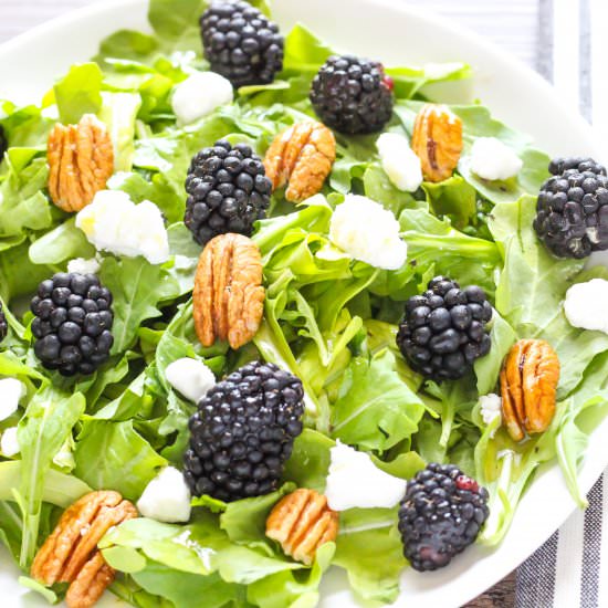Blackberry Arugula Salad - Recipe photo by Purely Katie