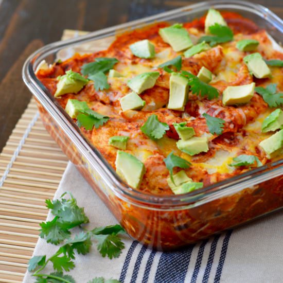 Chicken Enchilada Casserole - Recipe photo by PennAndQuill