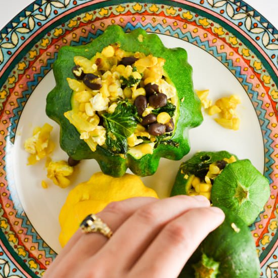 Stuffed Patty Pan Squash - Recipe photo by thingsimadetoday
