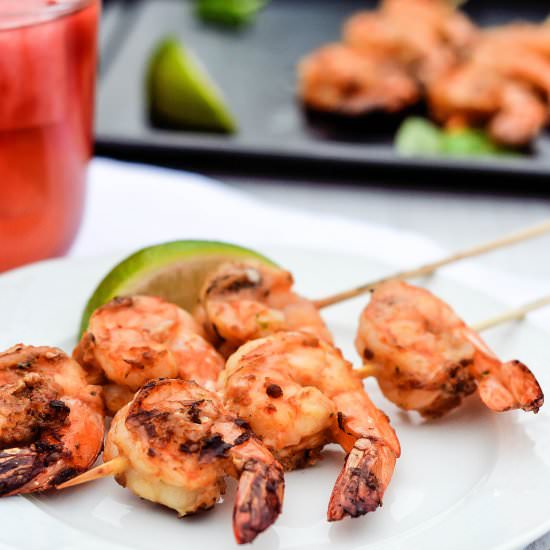 Grilled Pesto Prawn Skewers - Recipe photo by Cakes By Chichi