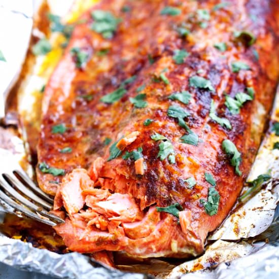 Chili-Lime Baked Salmon in Foil - Recipe photo by littlespicejar