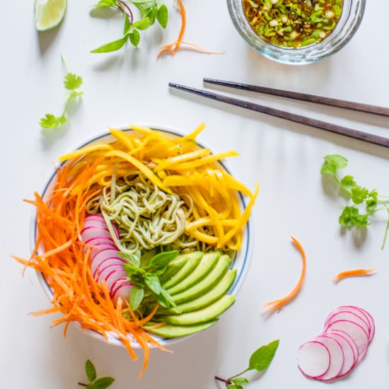 Tropical Edamame Noodle Bowl - Recipe photo by plantcrush