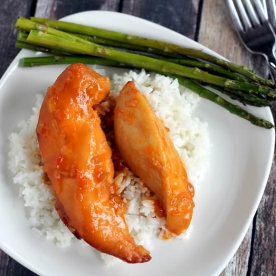 Slow Cooker Apricot Chicken - Recipe photo by MyOrganizedChaos