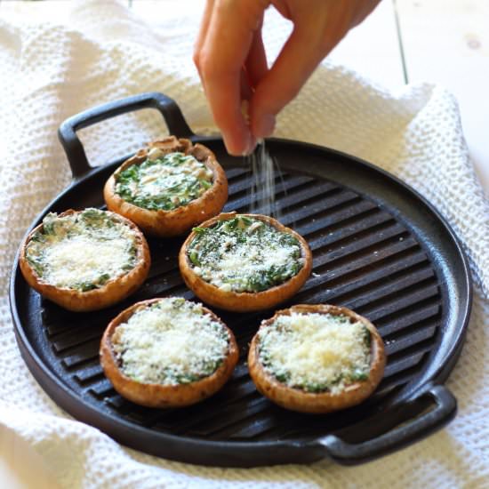 Creamy Spinach Stuffed Mushrooms - Recipe photo by sliceofkitchenlife