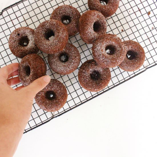 Choc Chip Baked Doughnuts - Recipe photo by eatnik