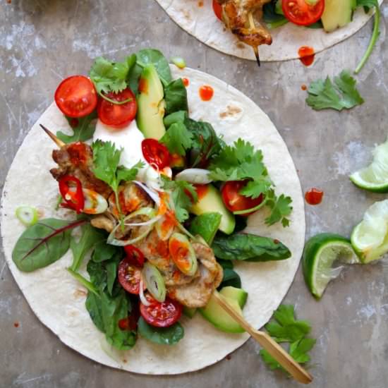 Tex-mex chicken skewers - Recipe photo by MPB