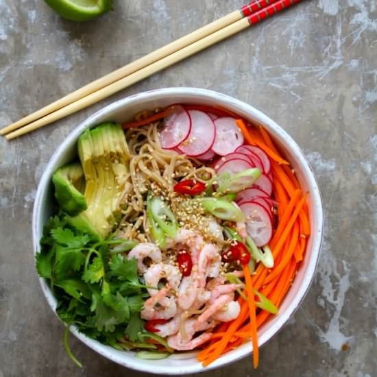 Asian Noodle Salad with Shrimps - Recipe photo by MPB