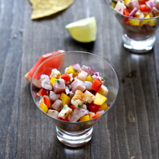 Seared Scallop & Ahi Tuna Ceviche - Recipe photo by thegirlonbloor